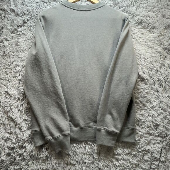 Okaicos Grey Provo Embroidered Crewneck Mens Medium Sweatshirt Gray Chenille - Picture 2 of 11